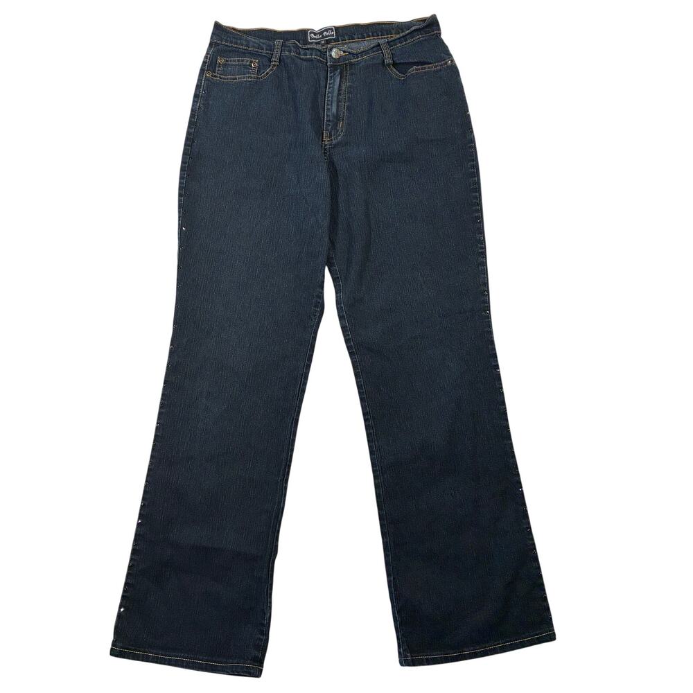 Vintage Bella Pelle Bootcut Jeans Womens 12 Dark Wash Stretch Denim Mid Rise